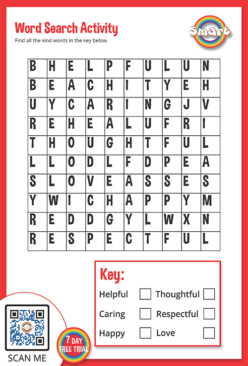 wordsearch kindness