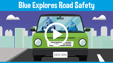 Blue Explores Road Safety Educational Cartoons