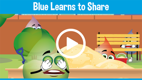 Blue Learns To Share Educational Cartoons