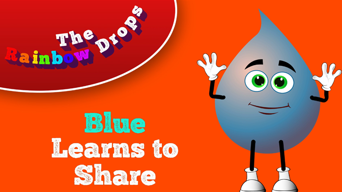 Blue Learns To Share Cartoon for children