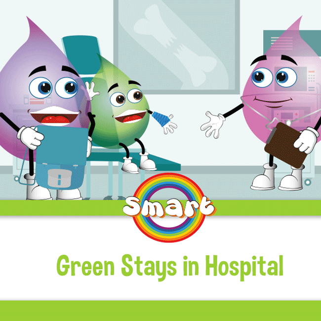 Green Stays in Hospital Storybook