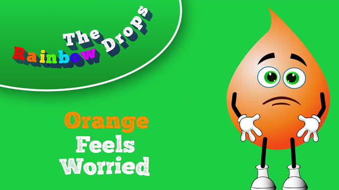 Orange Feels Worried Educational Cartoon for children