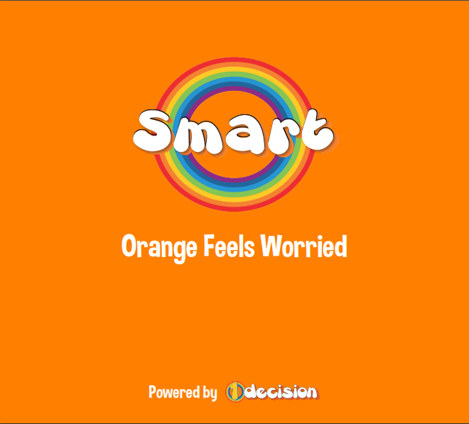 Orange Feels Worried Storybook Back Cover