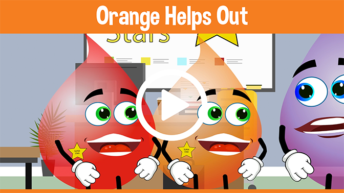 Orange Helps Out Educational Cartoons