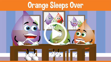Orange Sleeps Over Educational Cartoons