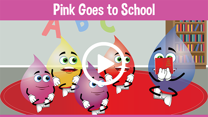Pink Goes to School Educational Cartoons