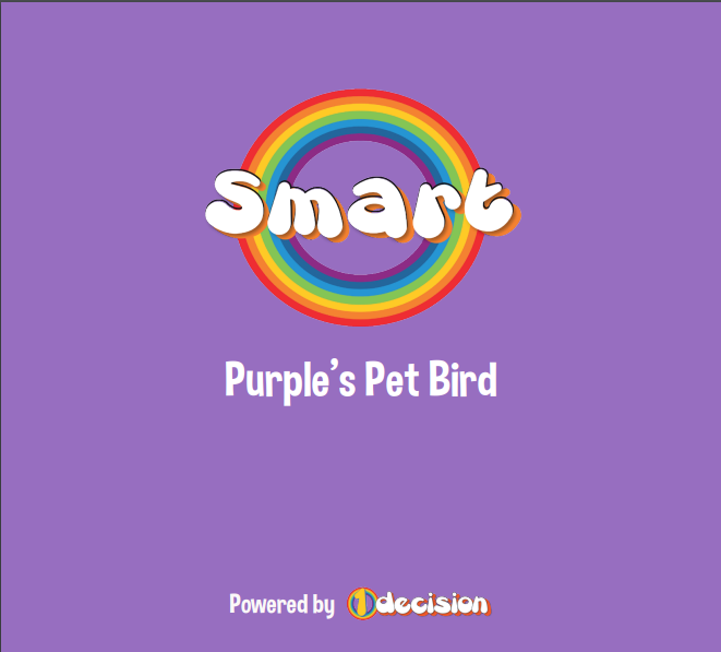Purple’s Pet Bird Storybook Back