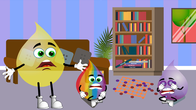 Rainbow Feels Angry Cartoon for children