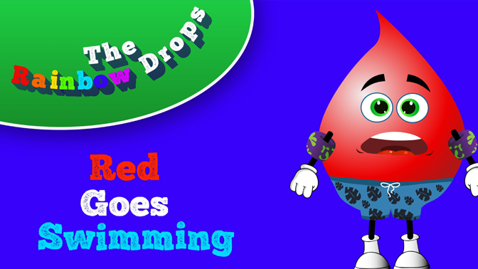 Red Goes Swimming Educational Cartoon for children