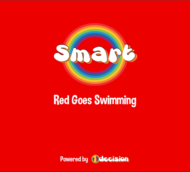 Red Goes Swimming Storybook Back