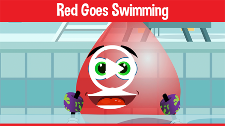 Red Goes Swimming Educational Cartoons