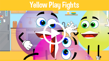 Yellow Play Fights Educational Cartoons