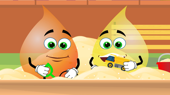 Yellow Wants to Play With Orange cartoons for children
