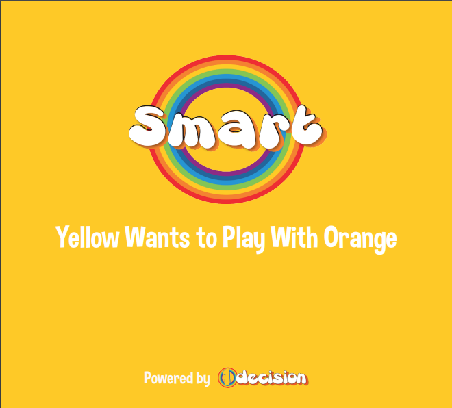 Yellows wants to play with orange Storybook Back